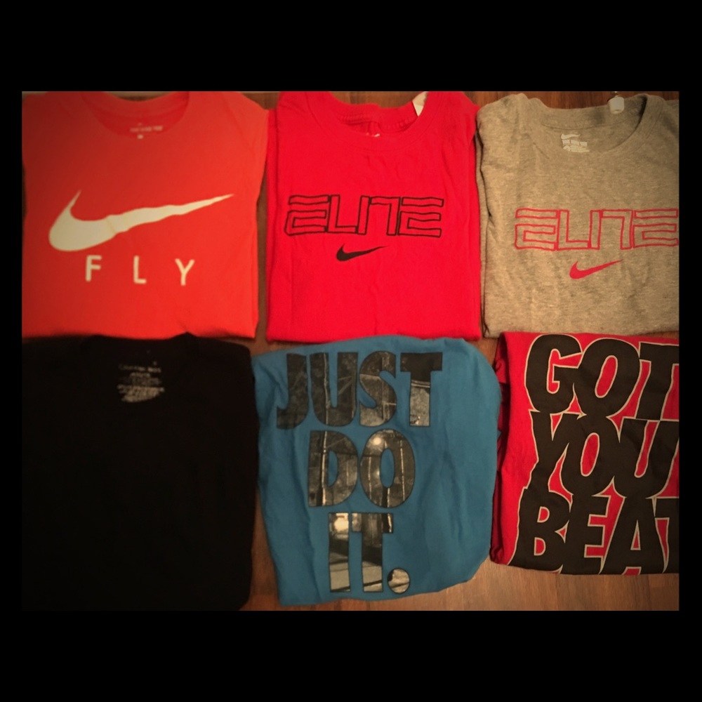 6 Nike & CK Boys size 10-M T-SHIRTS